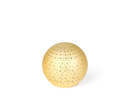 H&h sfera led in vetro oro con stelline cm 10x9,5 von H&H