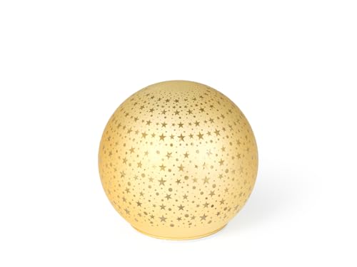 H&h sfera led in vetro oro con stelline cm 12x11 von H&H