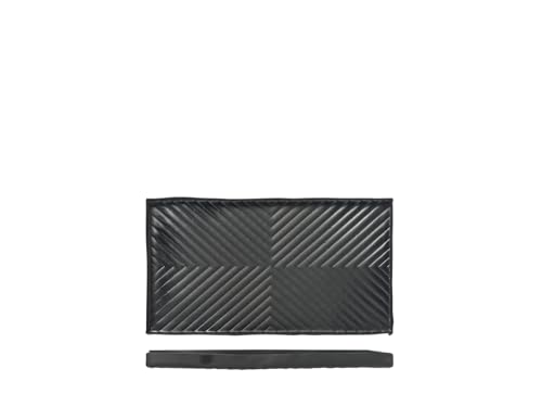 H&h vassoio chennai in alluminio decorato inciso a texture colore nero 29x16x1,5 von H&H