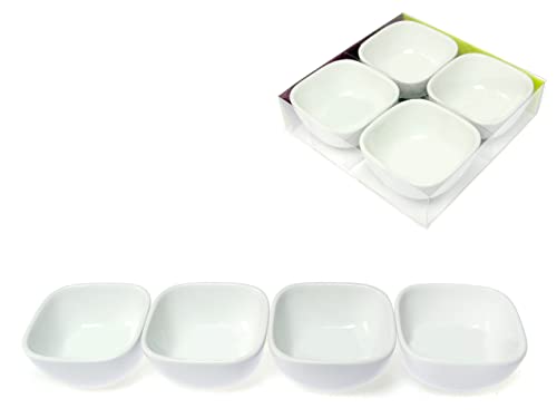 Set 4 antipastiera porcellana bianco quadr10 0453 von H&H