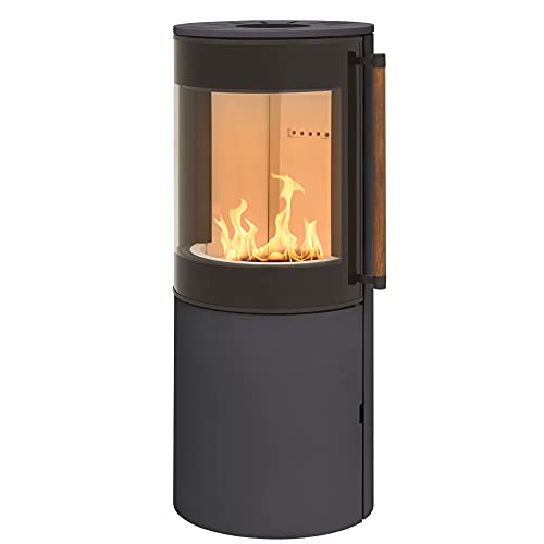 H&M MONO 3.0 runder Kamin-Ofen in Stahl Titan moderne 160° Sichtscheibe Reeling-Griff Holz-Fach mit separater Tür 7kw 116cm Höhe innovatives Design klein H&M MONO 3.0 runder Kamin-Ofen in Stahl Titan moderne 160° Sichtscheibe Reeling-Griff Holz-Fach mit separater Tür 7kw 116cm Höhe innovatives Design klein von H&M Germany