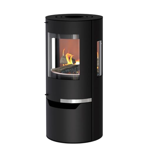 Kaminofen Thermia Hiron Trio 3 Sichtscheiben modernes Design 6 kW Holzofen Stahl Schwarz rund Kaminofen Thermia Hiron Trio 3 Sichtscheiben modernes Design 6 kW Holzofen Stahl Schwarz rund von H&M Germany