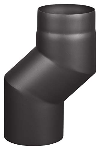 Rauchrohr Ø150mm Versatzbogen 80mm schwarz metallic Ofenrohr Kaminrohr von H&M Germany