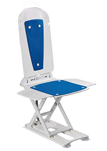 Kanjo Eco Badewannenlift mit Liege, leicht, mit blauen Bezügen, Badewannenheber, leicht zu reinigen, erleichtert das Baden für ältere Menschen, Behinderte, Zugänglichkeitshilfe von H&M Health & Mobility