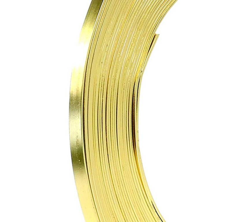 H&R The wire man Basteldraht Aluminium Flachdraht Gold 5mm 10m für Gestecke und Deko von H&R The wire man