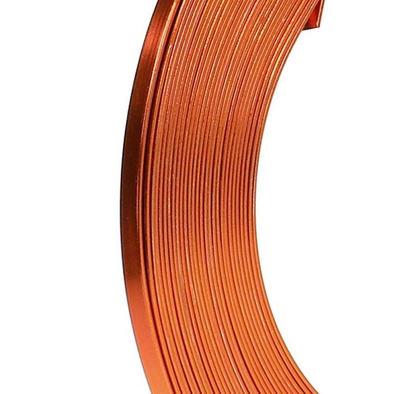H&R The wire man Basteldraht Aluminium Flachdraht Orange 5mm 10m Basteldraht Dekoration von H&R The wire man