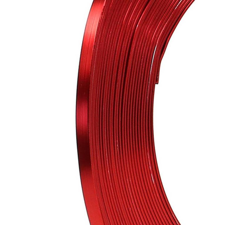 H&R The wire man Basteldraht Aluminium Flachdraht Rot 5mm 10m Dekoration Floristendraht von H&R The wire man