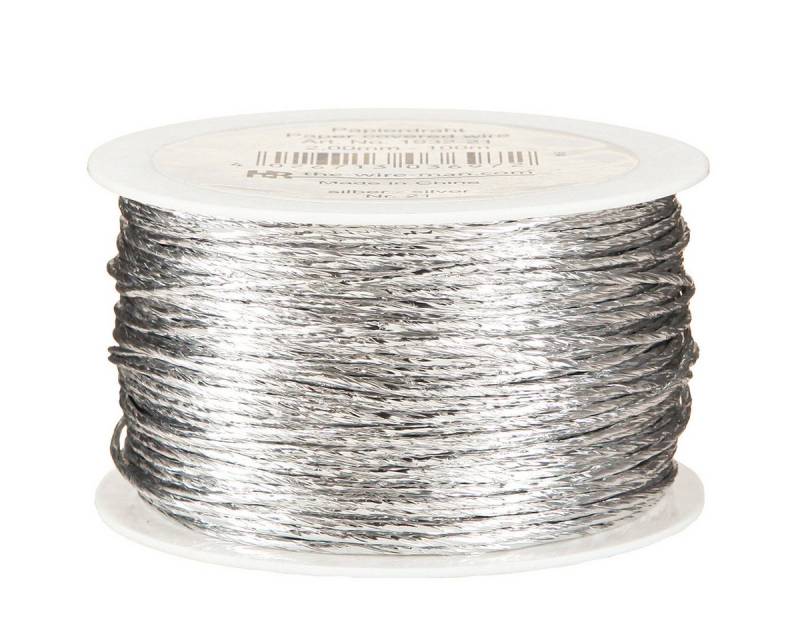 H&R The wire man Basteldraht Dekodraht Silber umwickelt Ø2mm 100m für Basteln, Deko von H&R The wire man