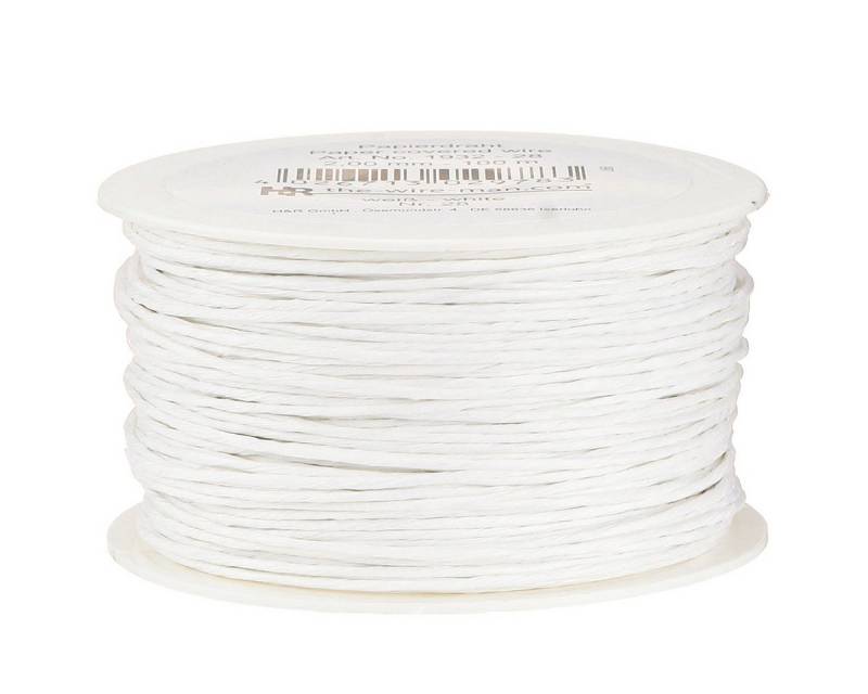 H&R The wire man Basteldraht Papierdraht Weiß 2mm 100m - Deko-Draht, Basteldraht, Hochzeit, Taufe von H&R The wire man