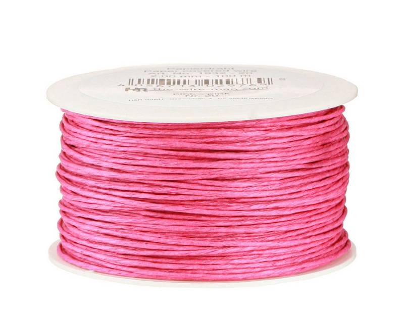 H&R The wire man Basteldraht Papierkordel Draht umwickelt Ø2mm 100m Pink - Bastelbedarf DIY von H&R The wire man