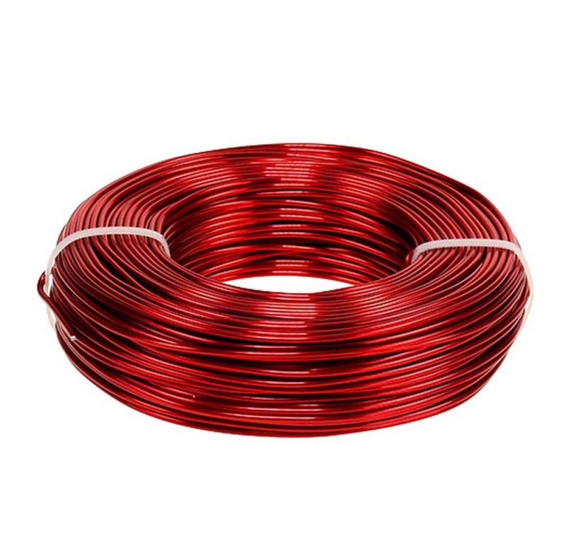 H&R The wire man Basteldraht Rotfarbener Aluminiumdraht Ø2mm, 60m, Basteldraht 500g für DIY von H&R The wire man