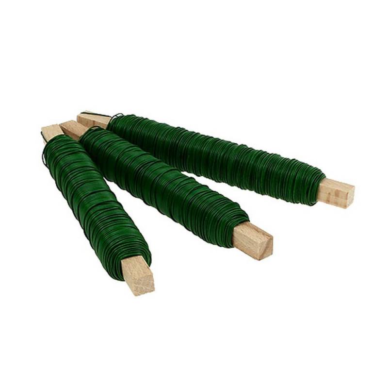 H&R The wire man Basteldraht Wickeldraht grünlackiert 0,70mm 2,5kg – Vielseitiger Basteldraht für von H&R The wire man