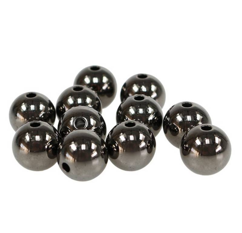 H&R The wire man Bastelperlen Deko-Perlen Anthrazit Metallic 14mm 35 St Dekoperlen Basteln von H&R The wire man