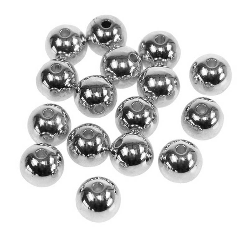 H&R The wire man Bastelperlen Deko-Perlen Silber Metallic 14mm 35 St für DIY und Tischdeko von H&R The wire man