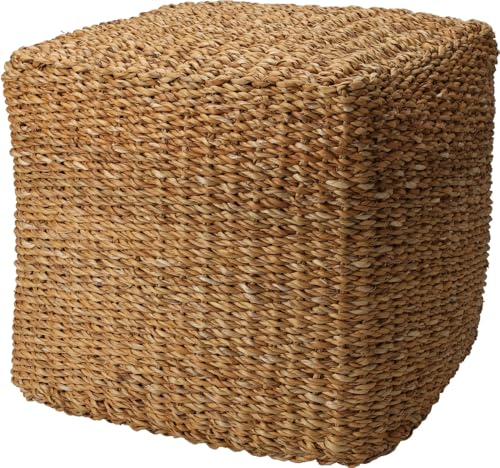 H&S Collection Fußhocker Pouf, natürliches Seegras, 40 x 40 x 38 cm, quadratisch von H&S Collection