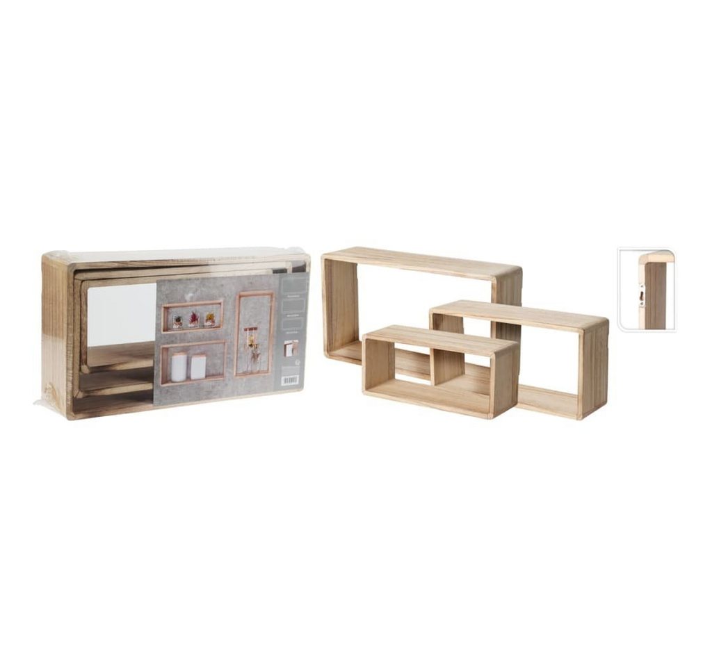 H&S Collection Regal 3-tlg. Holzregal-Set Natur, 3-tlg. von H&S Collection