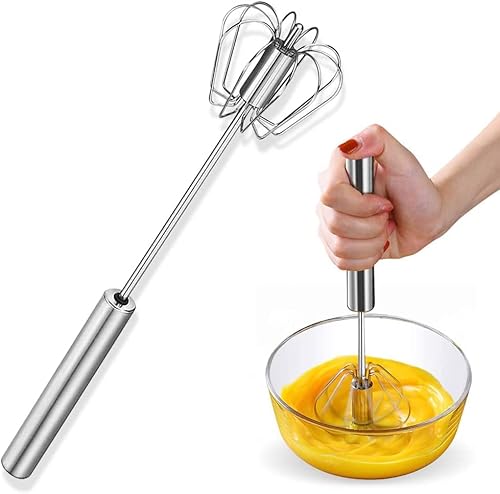 Halbautomatischer Schneebesen – Edelstahldraht, Rührbesen, Handmixer von H&S Professional