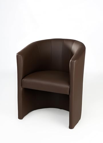 H&S Cocktailsessel Design Farbe Braun Sessel Clubsessel Loungesessel Club Möbel Bürosessel Praxismöbel Kunstleder für alle Zimmer Neu !! von H&S