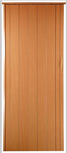 Falttür Schiebetür Tür buche farben mit Riegel/Verriegelung Höhe 202 cm Einbaubreite bis 96 cm Doppelwandprofil Neu von H&S
