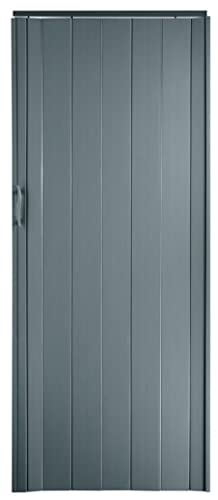 Falttür Schiebetür Tür grau farben Höhe 202 cm Einbaubreite bis 96 cm Doppelwandprofil Neu von h&s