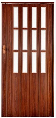 Falttür Höhe 203 cm Einbaubreite bis 85 cm Schiebetür mahagoni farben mit Schloß 2 x Schlüssel und Fenster Doppelwandprofil abschließbar Falttür Höhe 203 cm Einbaubreite bis 85 cm Schiebetür mahagoni farben mit Schloß 2 x Schlüssel und Fenster Doppelwandprofil abschließbar von h&s