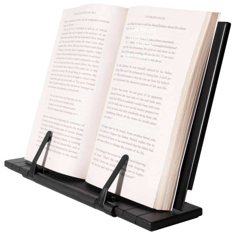 H&S Buchstütze Metall Buchhalter Verstellbare Buch Halterung Kochbuchhalter (1 St), Notenständer für Tisch Buchhalter Leseständer Kochbuchständer faltbar von H&S