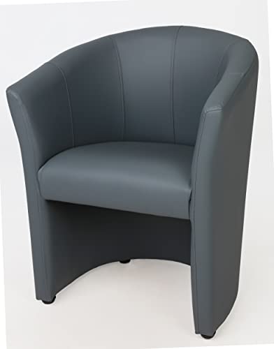 H&S Design Cocktailsessel Sessel Clubsessel Loungesessel Club Möbel Bürosessel Praxismöbel , Kunststoff , grau Neu von H&S