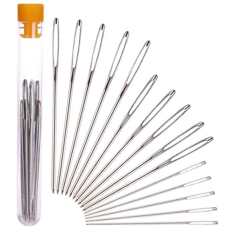 H&S Stricknadeln 15-teiliges Set für Wolle oder Garn, 15 St., Large Eye Sewing Needles - 15pc Set H&S Stricknadeln 15-teiliges Set für Wolle oder Garn, 15 St., Large Eye Sewing Needles - 15pc Set von H&S