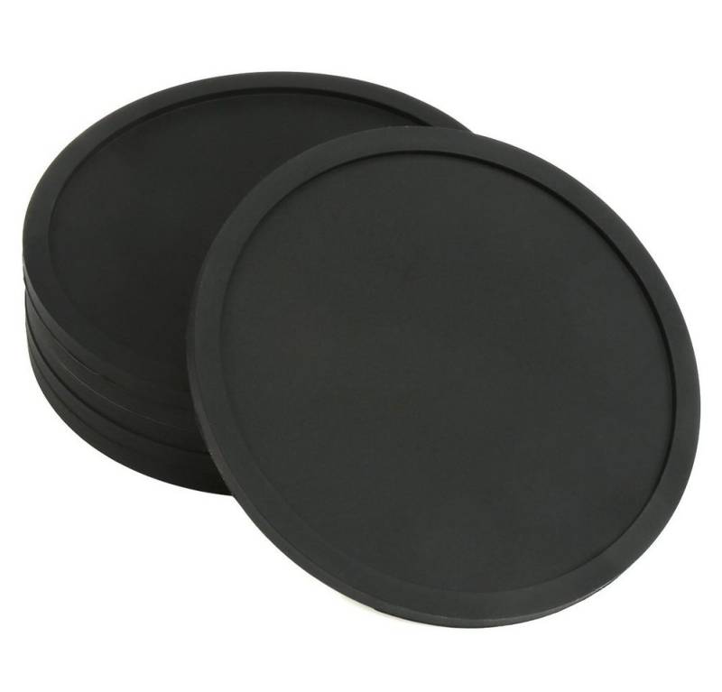 H&S Tassenuntersetzer Silikon Glasuntersetzer 6er Set Rund in Schwarz, 6-tlg., Silikon Glasuntersetzer Set 6 Stück Rund Schwarz H&S Tassenuntersetzer Silikon Glasuntersetzer 6er Set Rund in Schwarz, 6-tlg., Silikon Glasuntersetzer Set 6 Stück Rund Schwarz von H&S