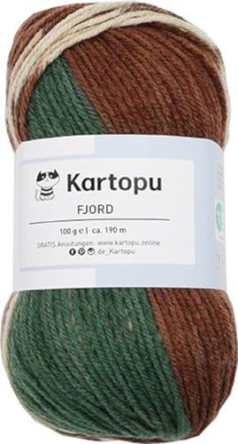 Strickgarn Häkelgarn 100gr Knaul - modisches Verlaufsgarn ergibt Norwegermuster, Jaquardeffekte direkt aus dem Knaul - Lauflänge 190m (4001) von H&W Vertrieb