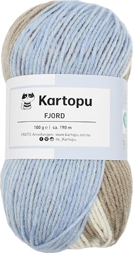 Strickgarn Häkelgarn 100gr Knaul - modisches Verlaufsgarn ergibt Norwegermuster, Jaquardeffekte direkt aus dem Knaul - Lauflänge 190m (4003) von H&W Vertrieb