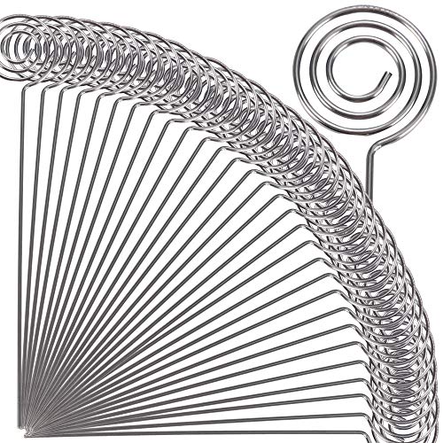 H&W 50Pcs Ring Schleife Foto Halter Memo Clip Halter,12cm Metalldraht Tischnummer Halter,Runde Form Platzkartenhalter,Menü Noto Memo Clips Halter für Hochzeit Geburtstag DIY Cake Topper H&W 50Pcs Ring Schleife Foto Halter Memo Clip Halter,12cm Metalldraht Tischnummer Halter,Runde Form Platzkartenhalter,Menü Noto Memo Clips Halter für Hochzeit Geburtstag DIY Cake Topper von H&W