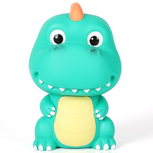 H&W Dinosaurier Sparschwein,Sparschwein für Kinder,Unzerbrechliche Spardose,Niedliche Dinosaurier Sparbüchse,Münzbank für Jungen Mädchen,Geburtstag Heimdekoration(Mintgrün) von H&W
