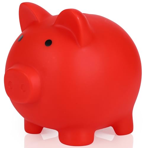 H&W Mini-Sparschwein für Jungen,Plastikmünzenbank,Unzerbrechliche Spardosen Rotes,Niedliche Sparschweine für Kinder,Erste Spardose,Beste Geburtstagsgeschenke Heimdekoration H&W Mini-Sparschwein für Jungen,Plastikmünzenbank,Unzerbrechliche Spardosen Rotes,Niedliche Sparschweine für Kinder,Erste Spardose,Beste Geburtstagsgeschenke Heimdekoration von H&W