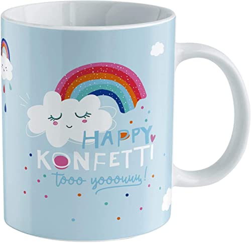 H:) PPY life Zaubertasse mit Motiv "Regenbogen" | Motiv-Wechsel-Tasse, Porzellan, 35 cl, Tasse mit Spruch, Geschenkbox | Geschenk lustig, Überraschung | 46406 von Sheepworld