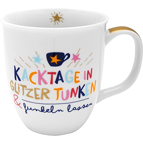 H:) PPY life Tasse mit Motiv "Funkeln lassen" | Kaffeetasse, Porzellan, 40 cl | Tasse mit Spruch, Geschenk | 47375 von H:)PPY life