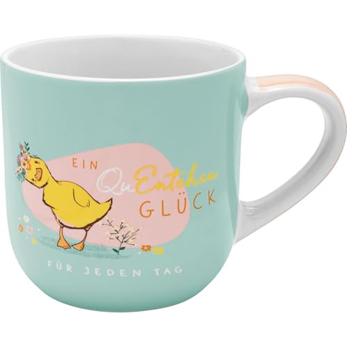 H:)PPY life Tasse groß mit Motiv Ente | Jumbo-Tasse, Steinzeug, Tasse mit Spruch, 50 cl | Geschenk, Glücksbringer | 48476 von H:)PPY life