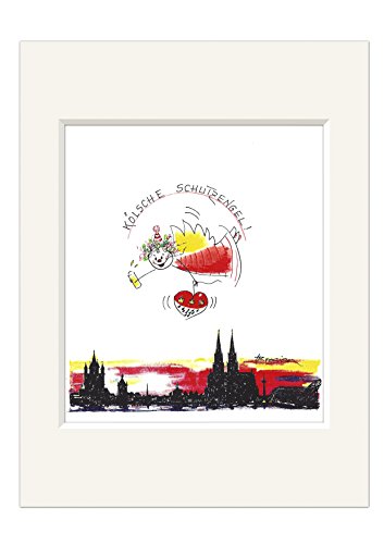 Passepartout Bild ~ Kölsche Schutzengel II ~ Kölner Dom Druck Köln Engel 24x30 von H. Brosien