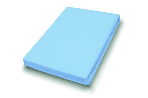Hahn "Kinder Feinjersey-Spannbetttuch" 70x140 cm Aqua-351 von H. G. Hahn-Haustextilien GmbH