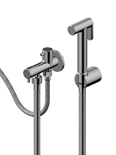 H. & H. IDROSPANIA TECHNIC, 70072 Idrospania, hygienisches Set mit einer Wasserdusche. Flexible INOX. Verchromtes Messing WC Dusche, Chrom von H. & H. IDROSPANIA TECHNIC,