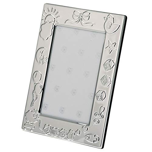 H.Bauer jun. Baby Fotorahmen mit Kindermotiven - versilberter Kinder Bilderrahmen 9x13 cm, rechteckig & glänzend poliert, Geschenk zur Geburt, Taufe & Babyparty H.Bauer jun. Baby Fotorahmen mit Kindermotiven - versilberter Kinder Bilderrahmen 9x13 cm, rechteckig & glänzend poliert, Geschenk zur Geburt, Taufe & Babyparty von H.Bauer jun.