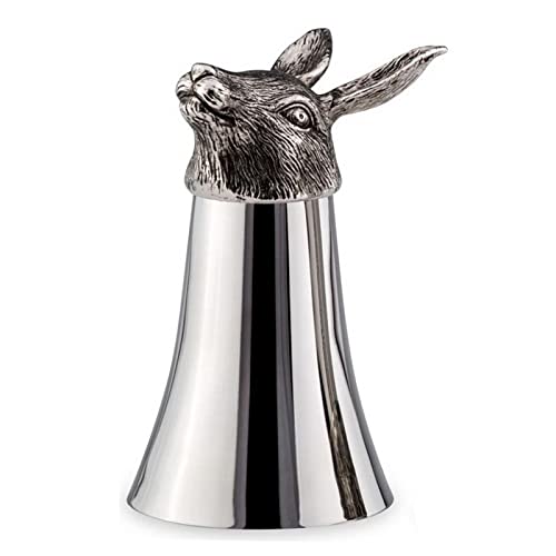H.Bauer jun. Edelstahlbecher Sturzbecher Figur Hase 200 ml - Schnapsbecher Edelstahl Jagd Wald Tiermotiv - ein Highlight zu jeder Party, Jungesellen-Feier, für Jäger, Sammler oder als Geschenk von H.Bauer jun.