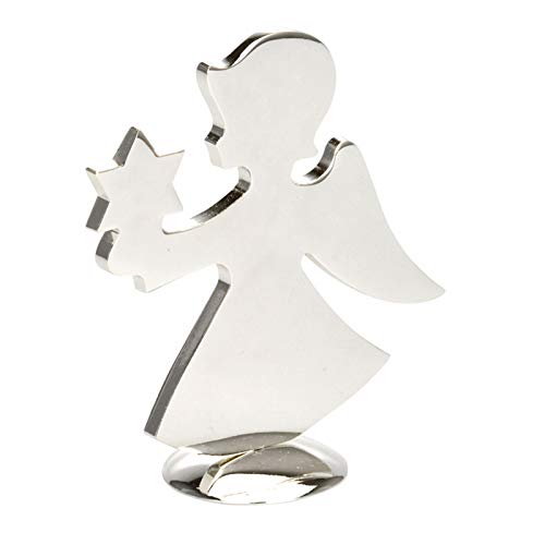 H.Bauer jun. Kleiner versilberter Deko Engel aus Metall - Schutzengel Figur 8,5?cm - Engelsfigur Tischdekoration - Geschenkidee Weihnachten Taufe Kommunion H.Bauer jun. Kleiner versilberter Deko Engel aus Metall - Schutzengel Figur 8,5?cm - Engelsfigur Tischdekoration - Geschenkidee Weihnachten Taufe Kommunion von H.Bauer jun.