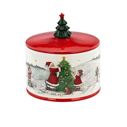 H.Bauer jun. Runde Plätzchendose Weihnachten Ø 15.2 cm - Keramik Keksdose für Gebäck, Süßigkeiten oder Lebkuchen H.Bauer jun. Runde Plätzchendose Weihnachten Ø 15.2 cm - Keramik Keksdose für Gebäck, Süßigkeiten oder Lebkuchen von H.Bauer jun.
