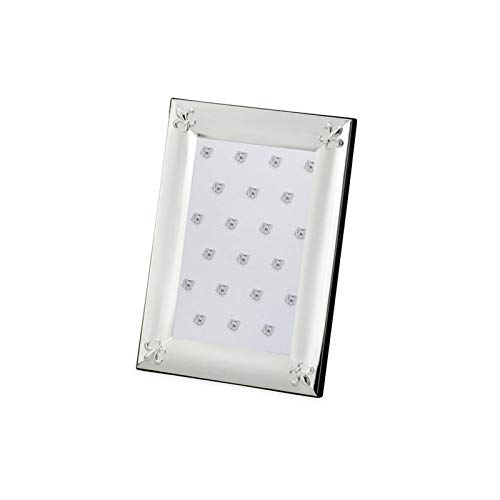 Versilberter Bilderrahmen 10x15 cm - Fotorahmen mit breiter Leiste & Bourbon-Lilie - klassischer Silberrahmen mit Glasscheibe & Samtrückwand - hoch oder quer aufstellbar Versilberter Bilderrahmen 10x15 cm - Fotorahmen mit breiter Leiste & Bourbon-Lilie - klassischer Silberrahmen mit Glasscheibe & Samtrückwand - hoch oder quer aufstellbar von H.Bauer jun.