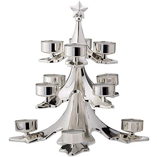 großer versilberter Tannenbaum Teelichthalter 29 cm hoch für 12 Teelichter großer versilberter Tannenbaum Teelichthalter 29 cm hoch für 12 Teelichter von H.Bauer jun.