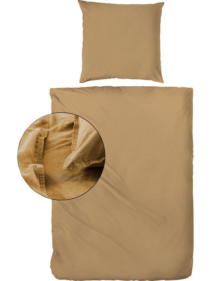 H.G. Hahn Haustextilien Bettwäsche Renforcé Bettwäsche Stone-Washed curry, 135 x 200 H.G. Hahn Haustextilien Bettwäsche Renforcé Bettwäsche Stone-Washed curry, 135 x 200 von H.G. Hahn Haustextilien