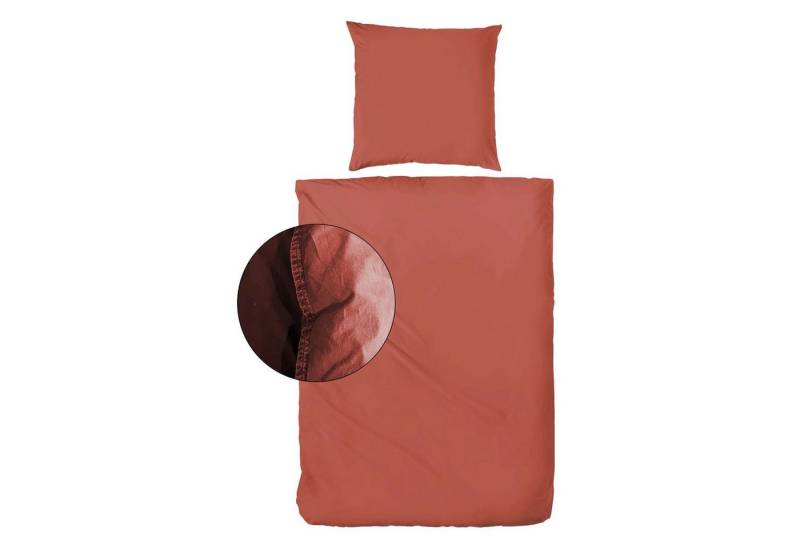 H.G. Hahn Haustextilien Bettwäsche Unifarbene Renforce-Bettwäsche stonewashed H.G. Hahn 123061, Baumwolle, 100% Baumwolle von H.G. Hahn Haustextilien