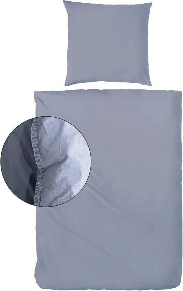 H.G. Hahn Haustextilien Bettwäsche Unifarbene Renforce-Bettwäsche stonewashed H.G. Hahn 123061, Baumwolle, 100% Baumwolle H.G. Hahn Haustextilien Bettwäsche Unifarbene Renforce-Bettwäsche stonewashed H.G. Hahn 123061, Baumwolle, 100% Baumwolle von H.G. Hahn Haustextilien