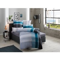 H.I.S Bettwäsche "Pascal", (2 tlg.), aus 100% Baumwolle, Biber (Flanell) Qualität, Bett- und Kopfkissenbezug mit Reißverschluss, Bettwäsche Set unterstützt die Initiative Cotton made in Africa, Made in Green zertifiziert von H.I.S